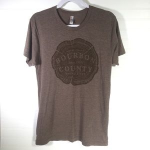 Goose Island Bourbon Graphic Tee Brown T-shirt   M